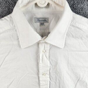 Faconnable 7/17.5 Large White French Cuff Button Up Shirt USA Made Long Sleeve